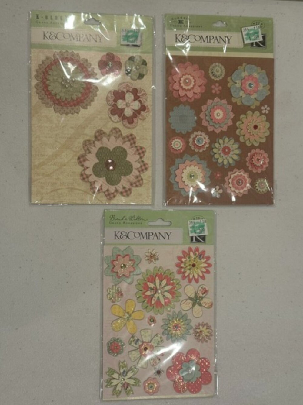 K & Company Dimensional Floral Stickers